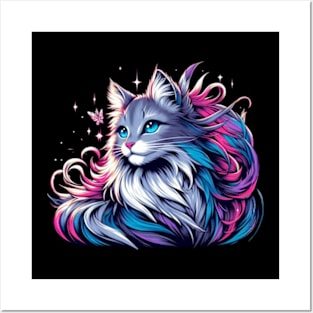 Prideful Paws: Cute Cat Posters and Art